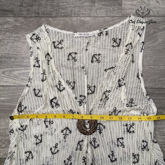 Paradise Ship Anchor Crochet Style Top Size XS/S - Picture 3 of 5